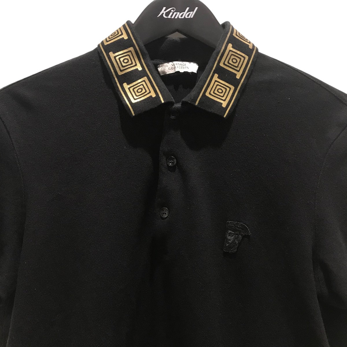 ヴェルサーチ　半袖ポロシャツ　ブラック　L ポロシャツ グレカ ブラック | VERSACE JP