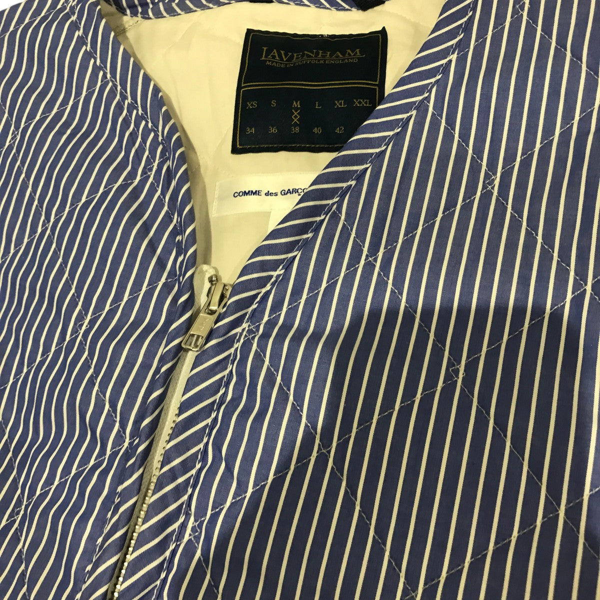 COMME des GARCONS SHIRT×LAVENHAM 25SSストライプ柄 アシンメトリー