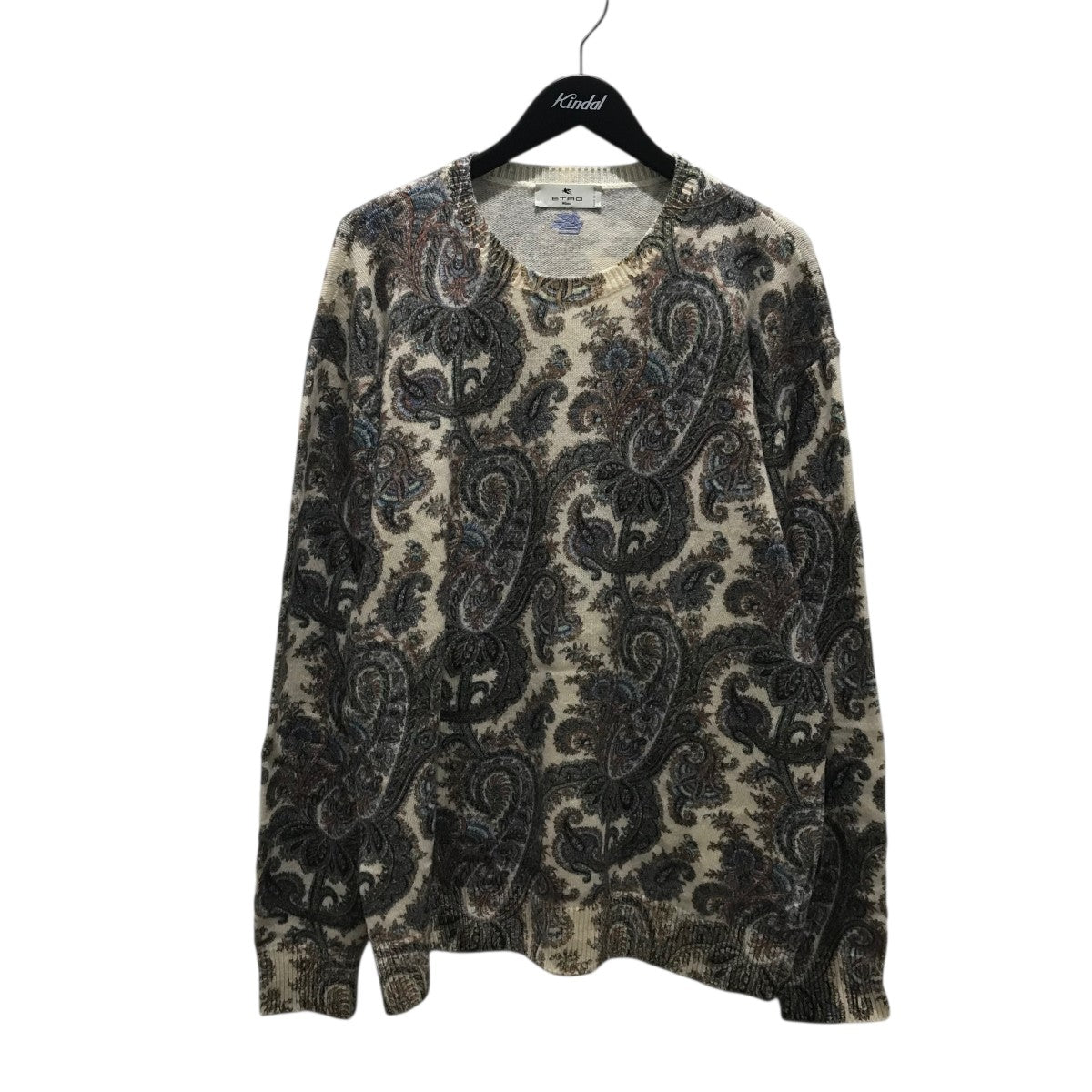 ETRO エトロ Tシャツ XXL 大きいサイズ リネン100% 麻 花柄 総柄 ETRO エトロ メンズ 綿100％ 花柄 長袖 シャツ 柄シャツ