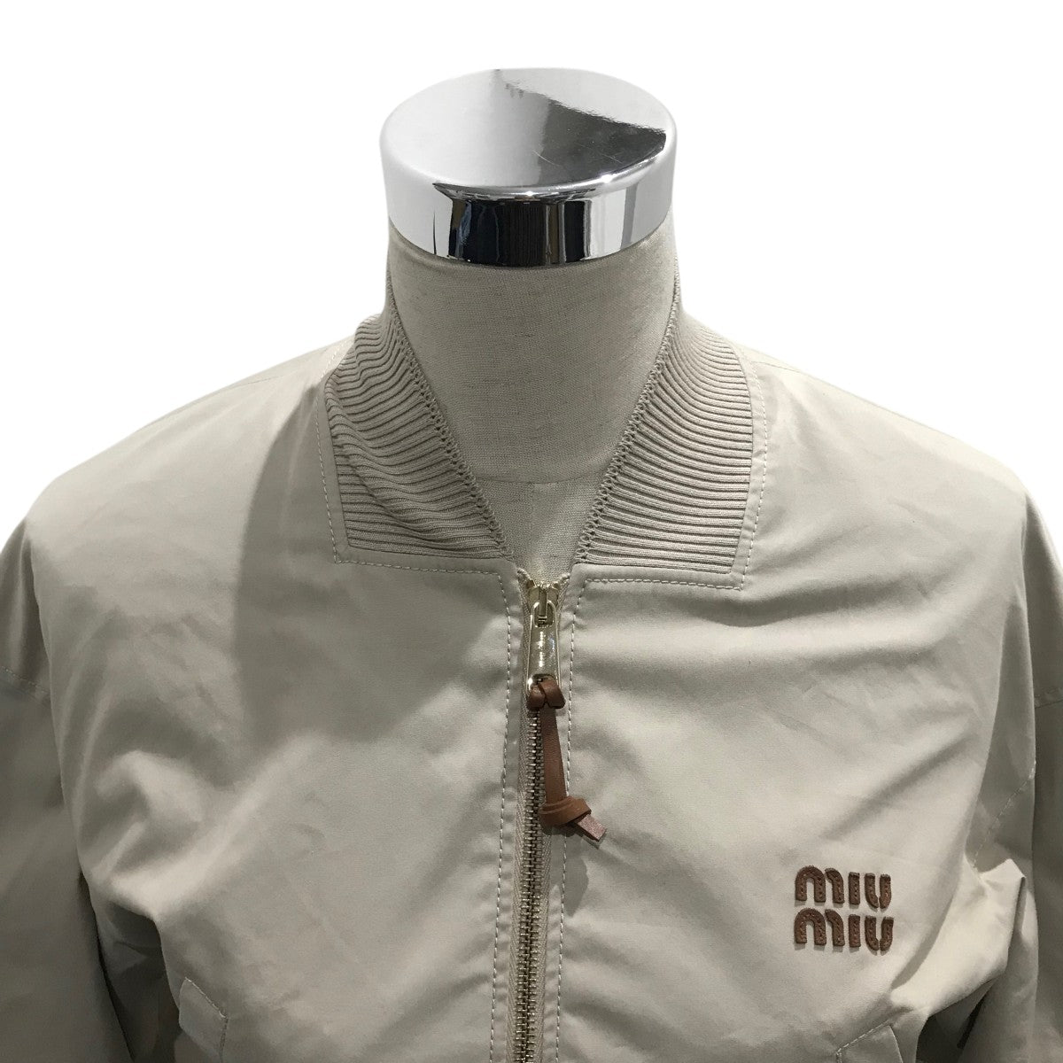 MIU MIU(ミュウミュウ) 25SSパナマコットン ブルゾンジャケットML 1050