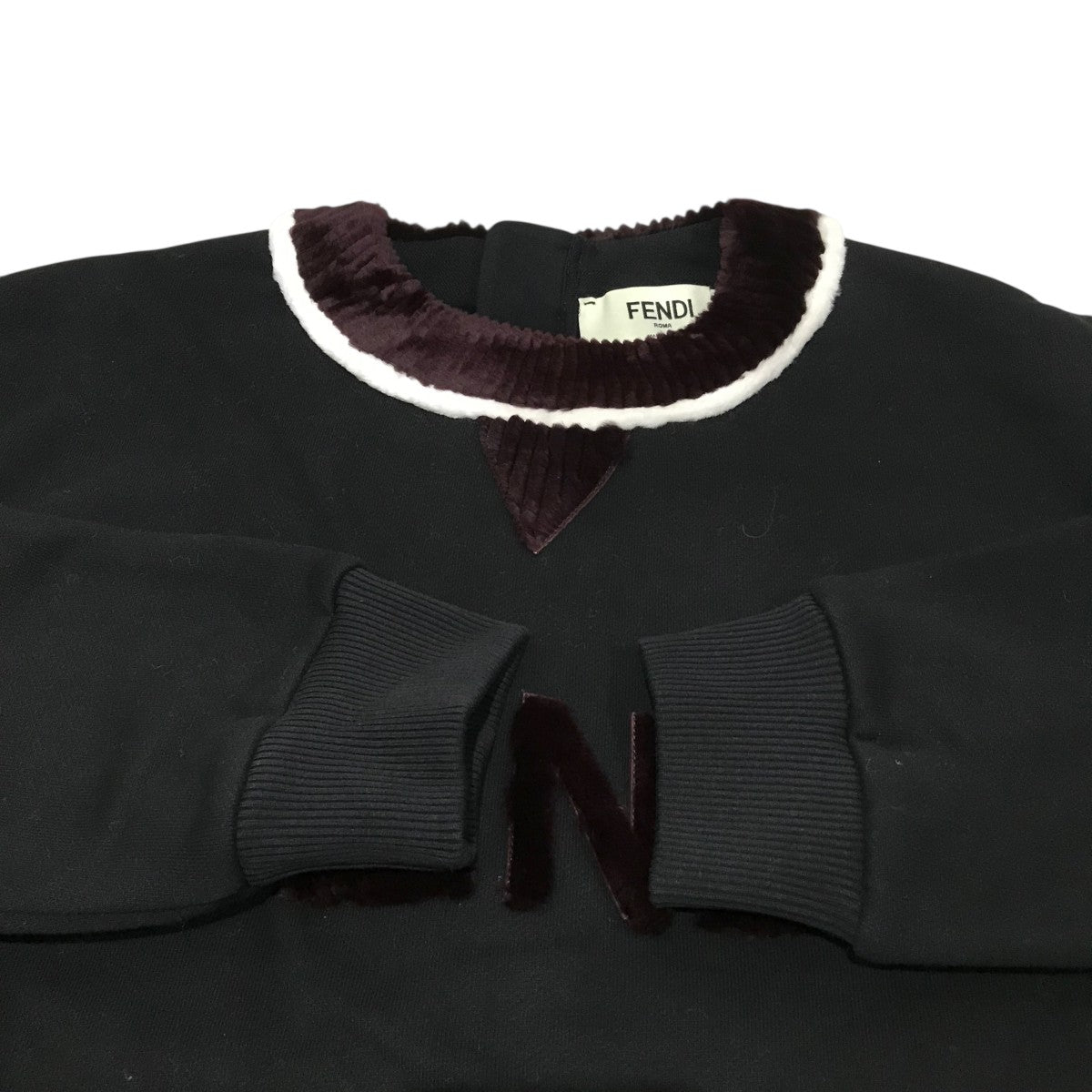 FENDI(フェンディ) ロゴスウェットFS9614 ACM7 FS9614 ACM7 ブラック