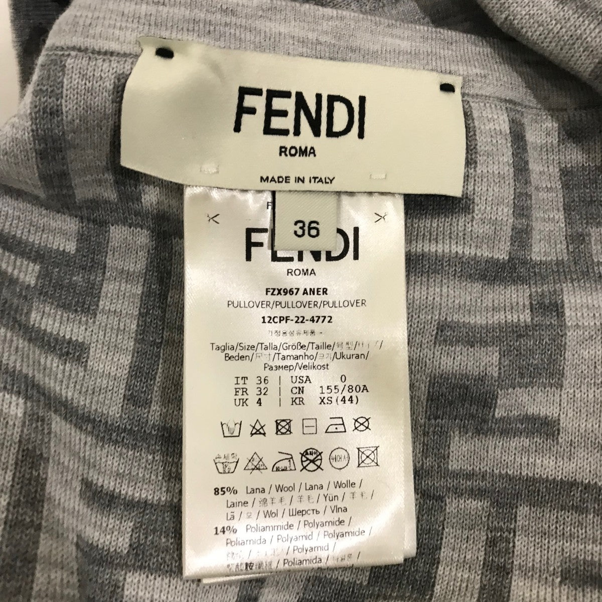 FENDI カットアウトニットタンクトップFZX967 ANER FZX967 ANER グレー