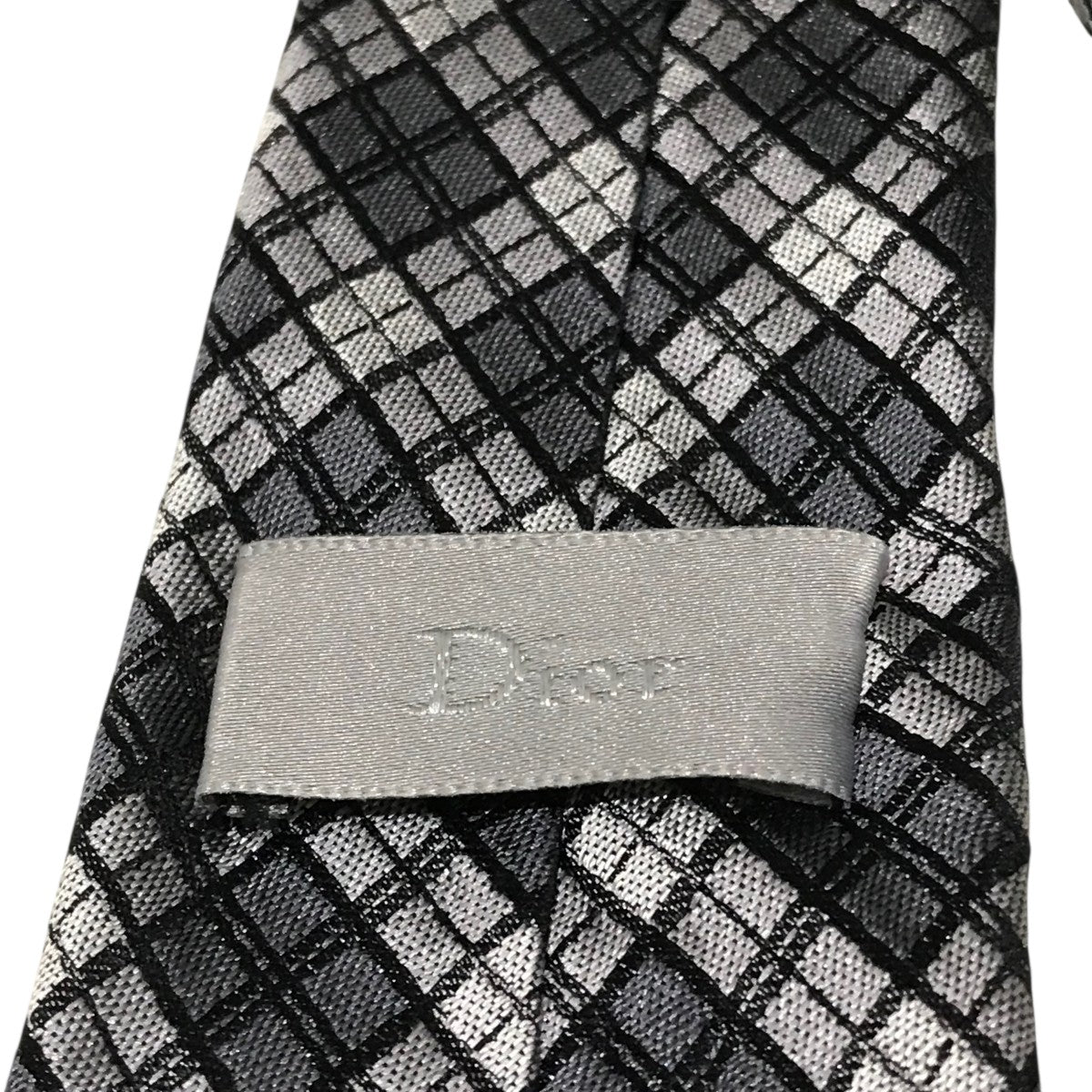 Dior Homme(ディオールオム) チェックナロータイ グレー｜【公式