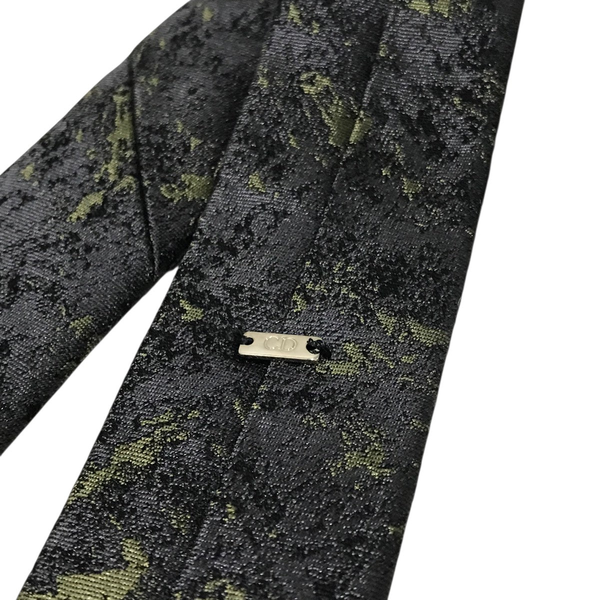 Dior Homme(ディオールオム) 総柄ナロータイ ブラック×グリーン