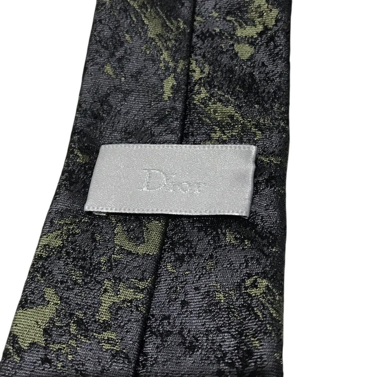 Dior Homme(ディオールオム) 総柄ナロータイ ブラック×グリーン