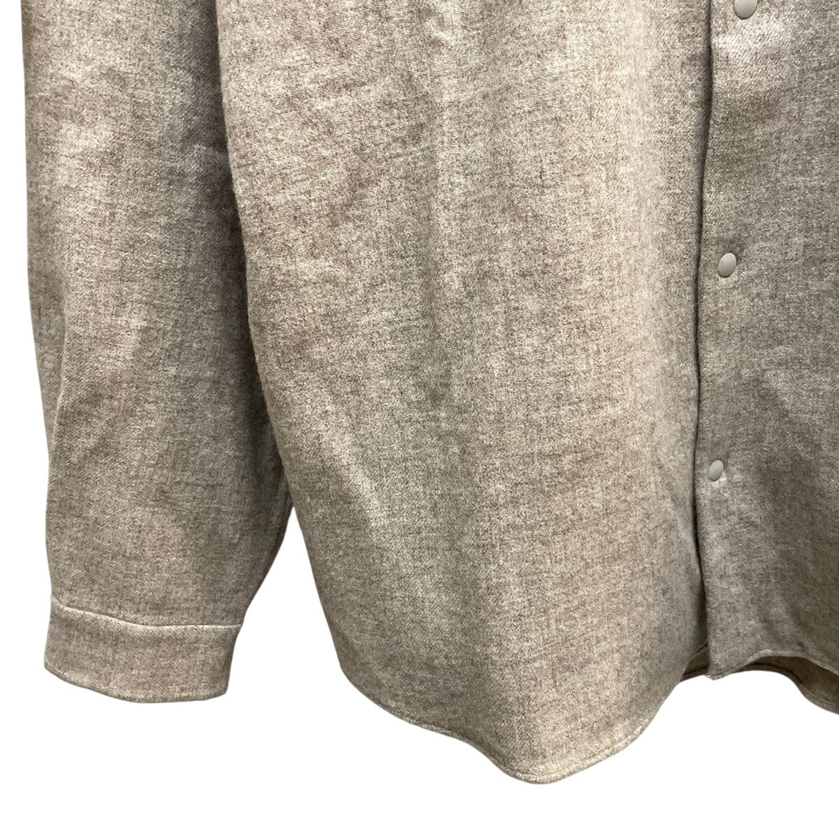 YAECA(ヤエカ) ウールシャツ19157 19157 ベージュ サイズ S｜【公式