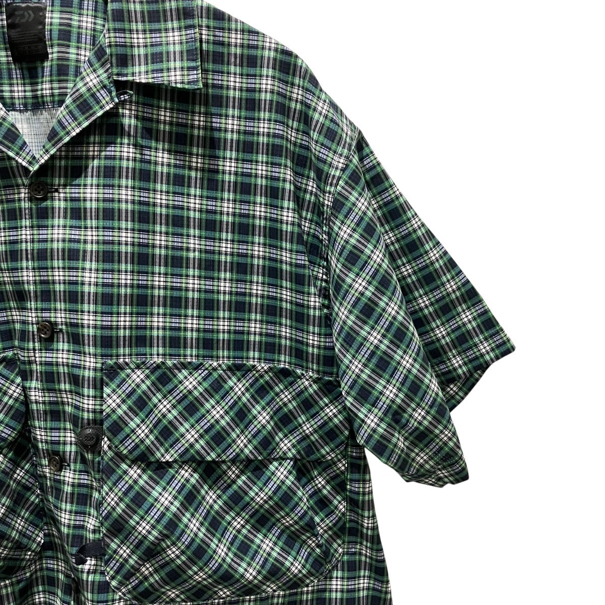 DAIWA PIER39 【Tech Regular Collar Shirts】チェック半袖シャツBE-89022 古着・中古-4枚目のアイテム画像