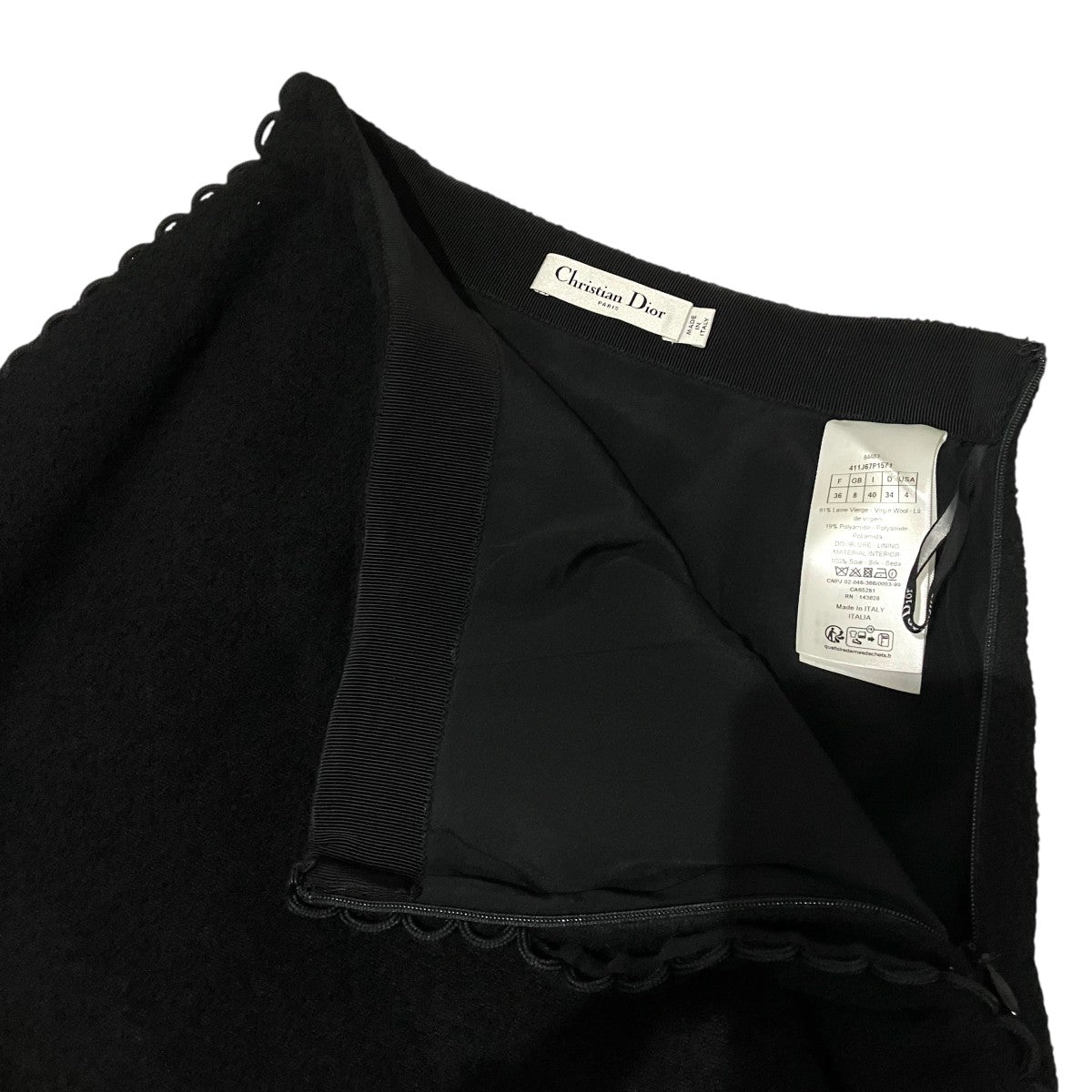 Christian Dior ウールスカート411J67P1571 古着・中古-5枚目のアイテム画像