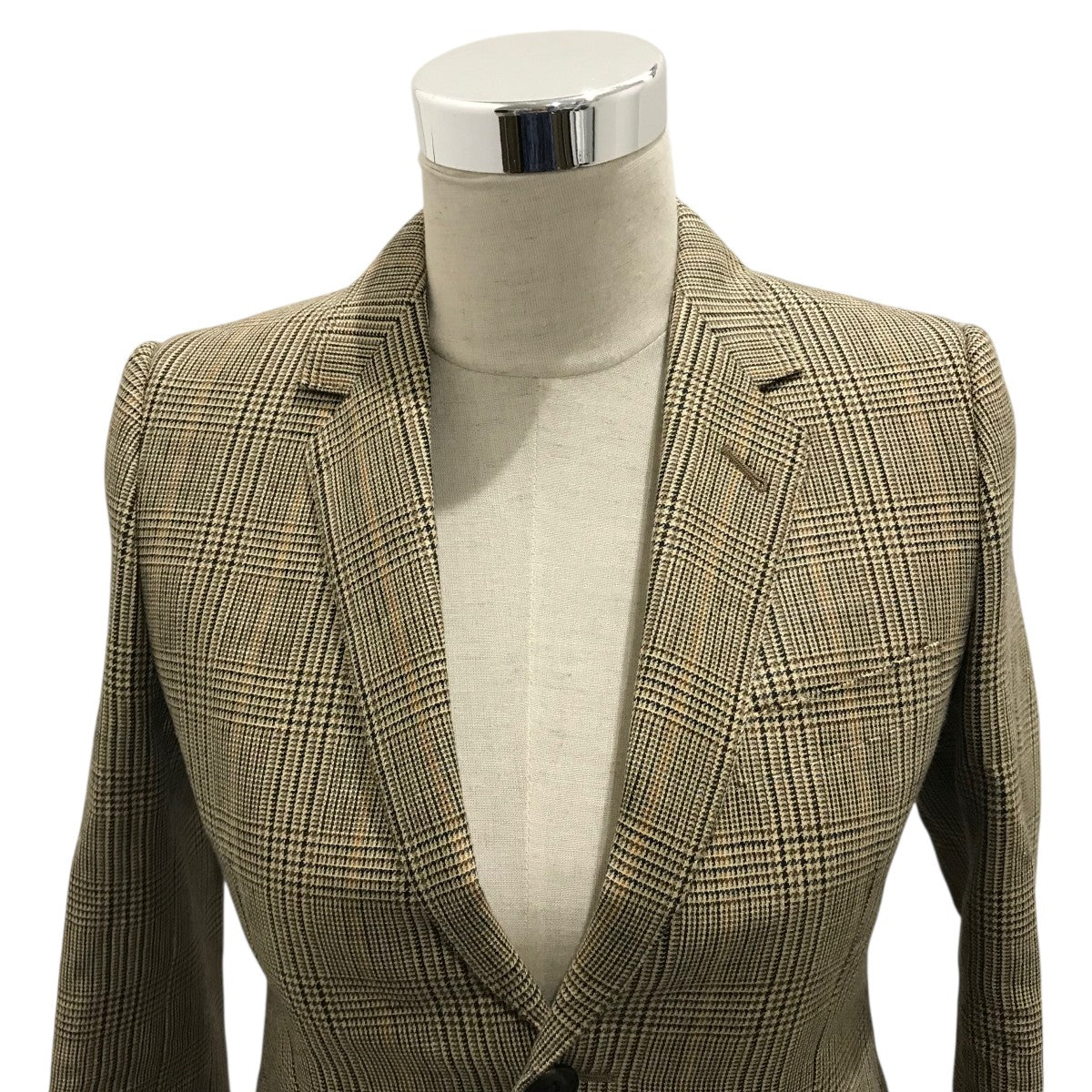 CELINE(セリーヌ) チェックジャケット ベージュ サイズ 34｜【公式