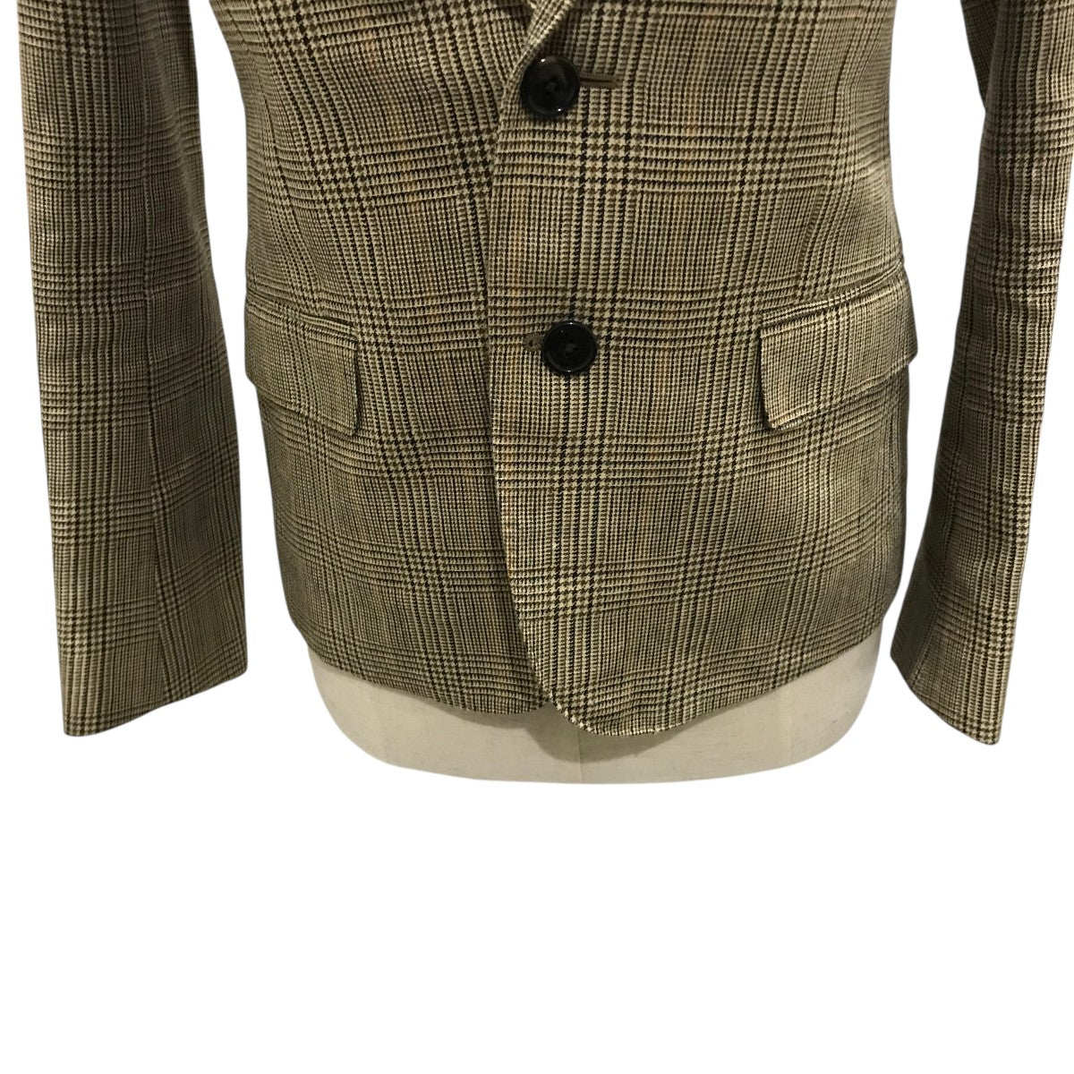 CELINE(セリーヌ) チェックジャケット ベージュ サイズ 34