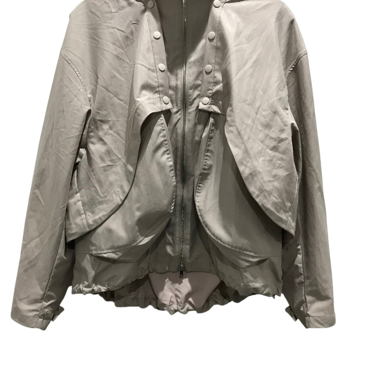 JIYONG KIM(ジヨン キム) 24AWデザインフーデッドジャケット ベージュ