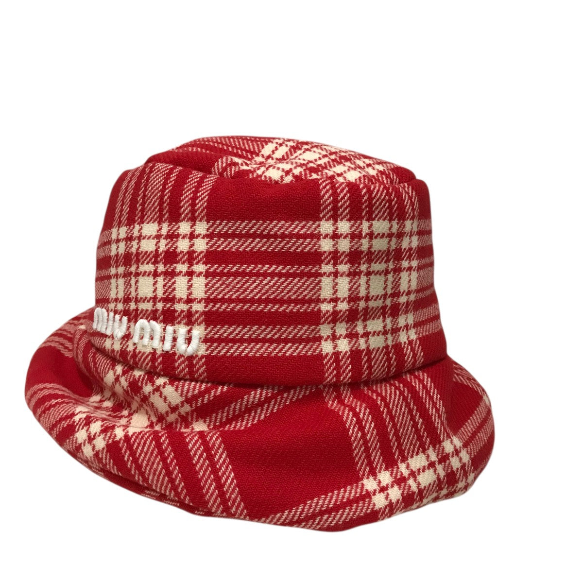 【多少のお値下げ可能です】MIUMIU チェックバケハ miu MIUMIU ミュウミュウ バケットハット 5HC196 2F87