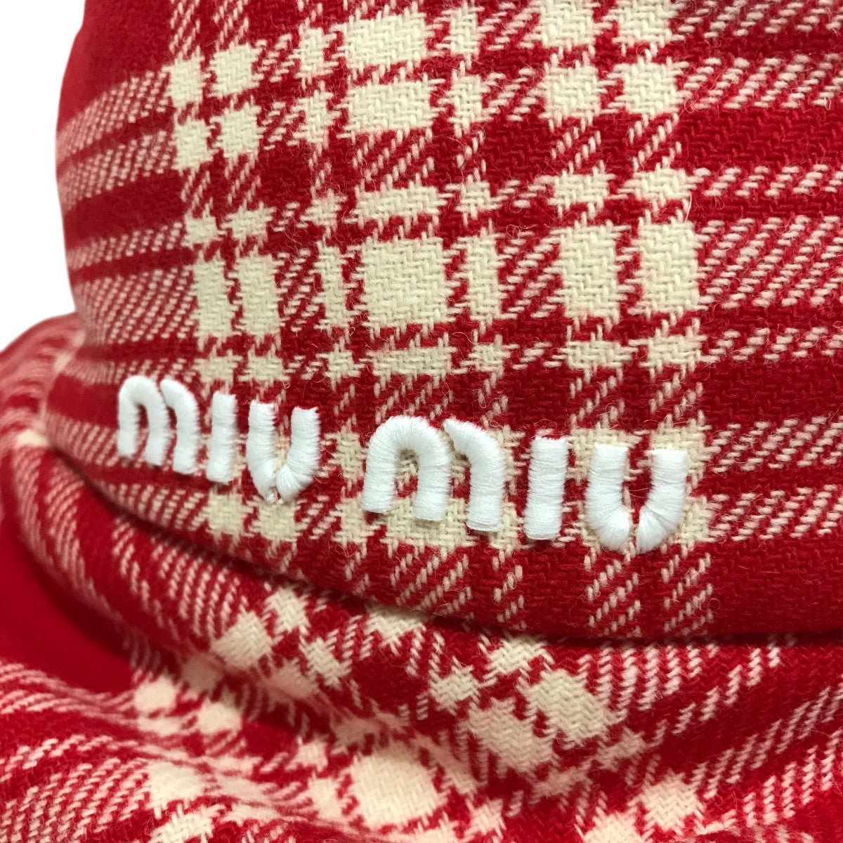 Miu Miu CLUB レッドチェックジャケット 2021年製 MIUMIU CLUB デニムジャケット カバーオール バック