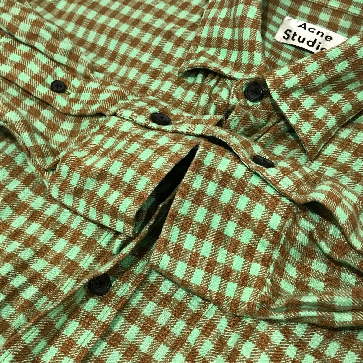 Acne Studios 長袖シャツ 46 オリーブグリーン ACNE Acne Studios アクネストゥディオズ FN-MN-SHIR000046