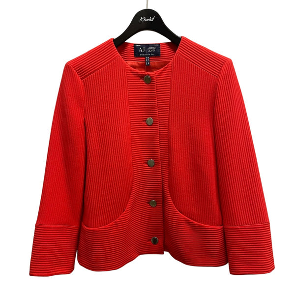 ARMANI JEANS(アルマーニジーンズ) ノーカラージャケット レッド