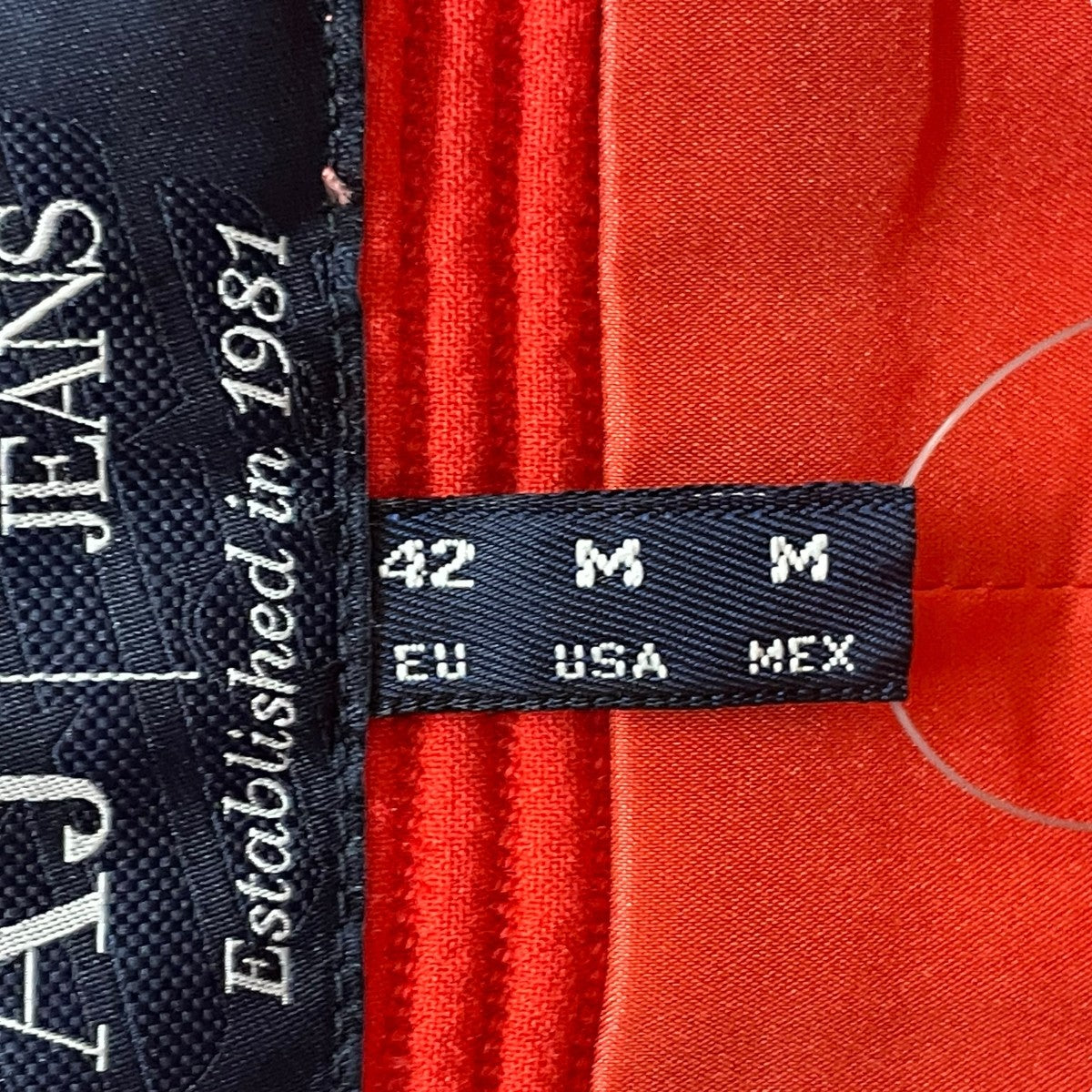 ARMANI JEANS(アルマーニジーンズ) ノーカラージャケット レッド