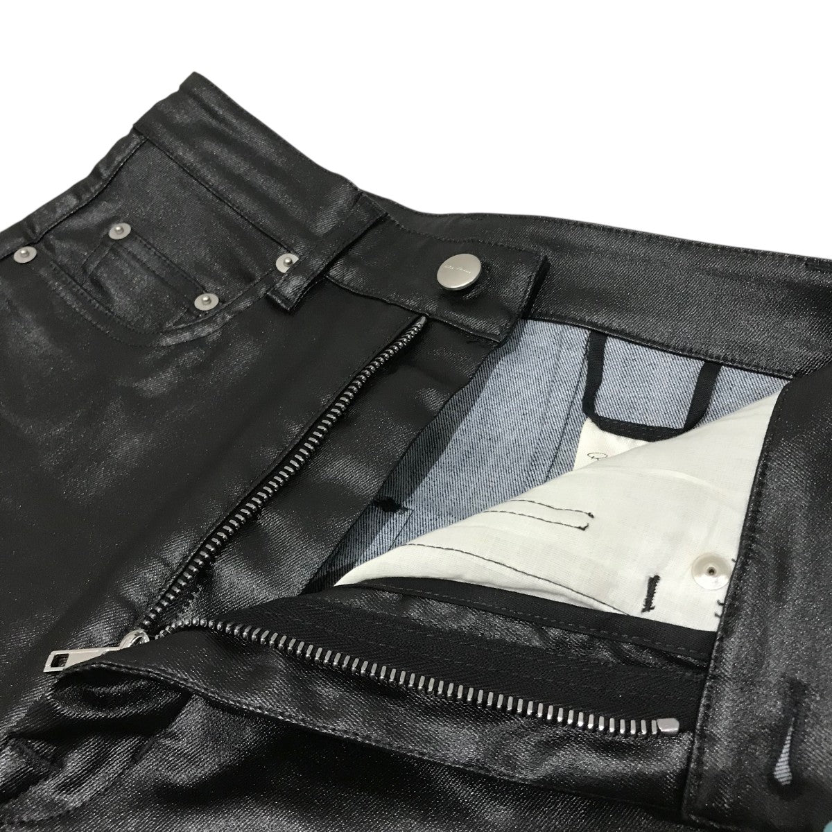rick owens コーティングパンツ RICK OWENS コーティング ストレートジーンズ | ミスターポーター