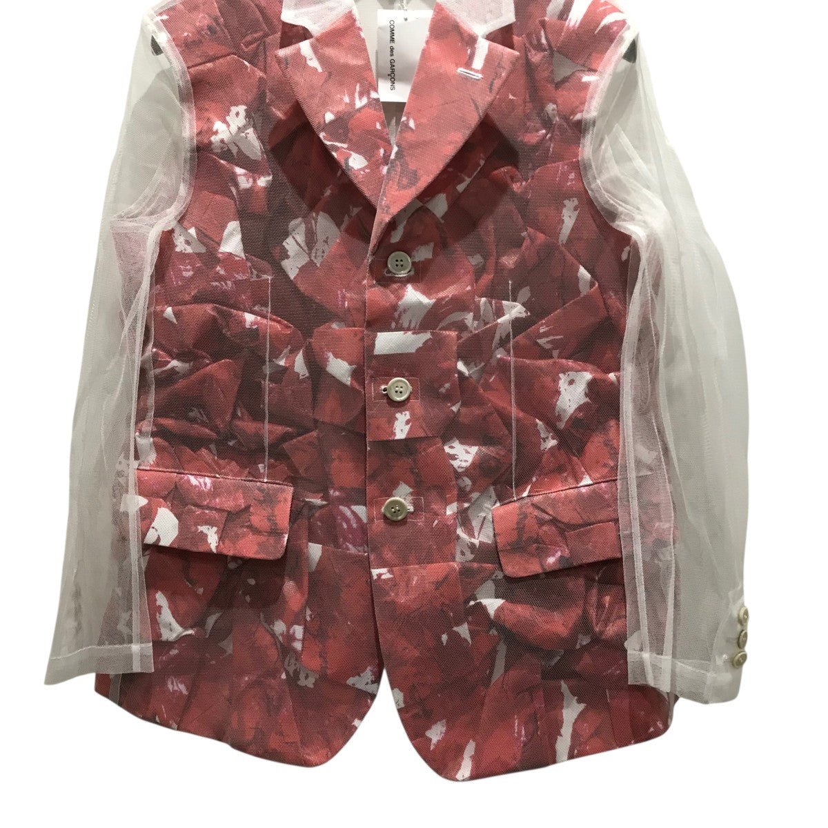 コムデギャルソン 七分袖ジャケット　アイボリー COMME des GARCONS(コムデギャルソン) 25SS袖切替ジャケットGO