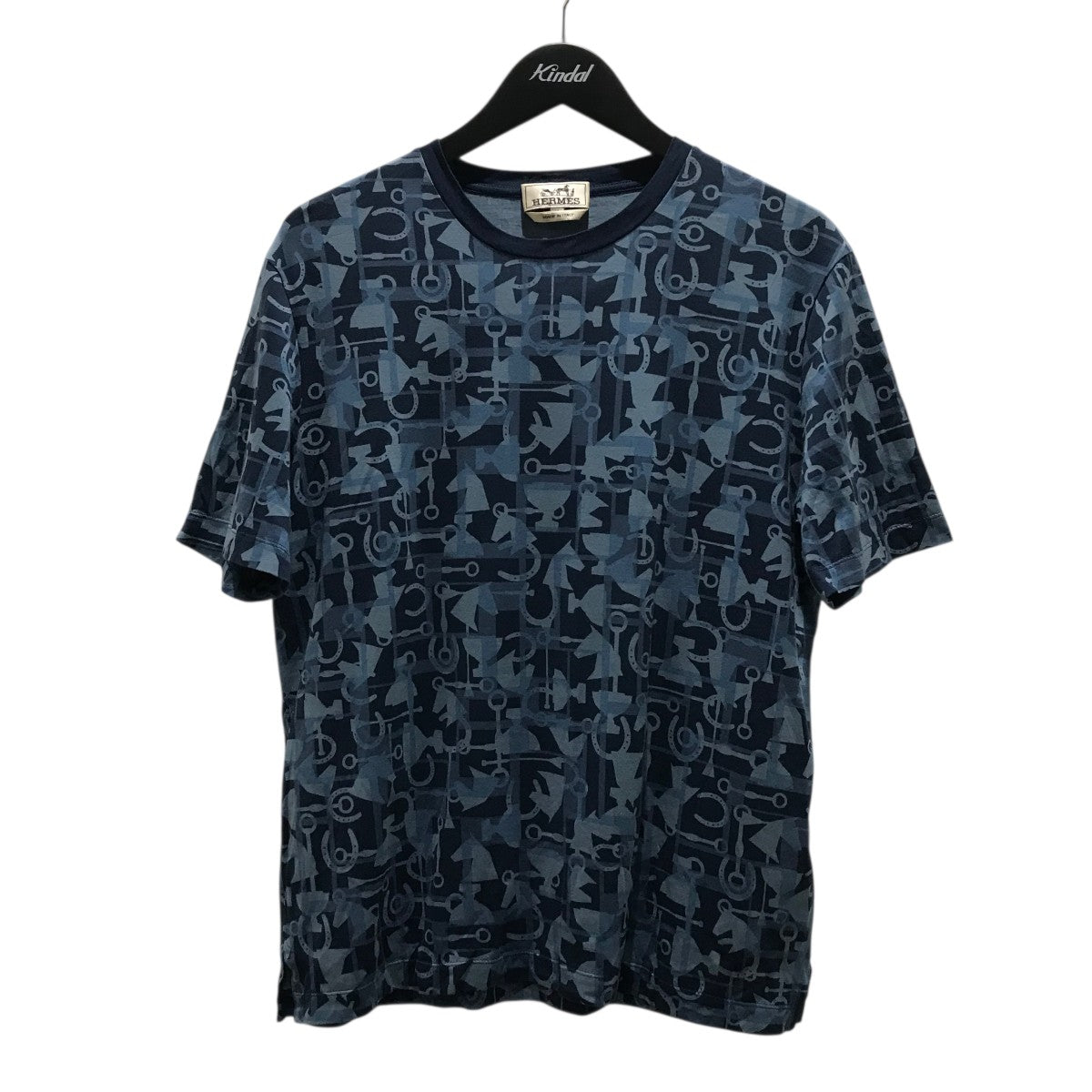 HERMES(エルメス) 総柄Tシャツ02-5774 02-5774 ネイビー サイズ M
