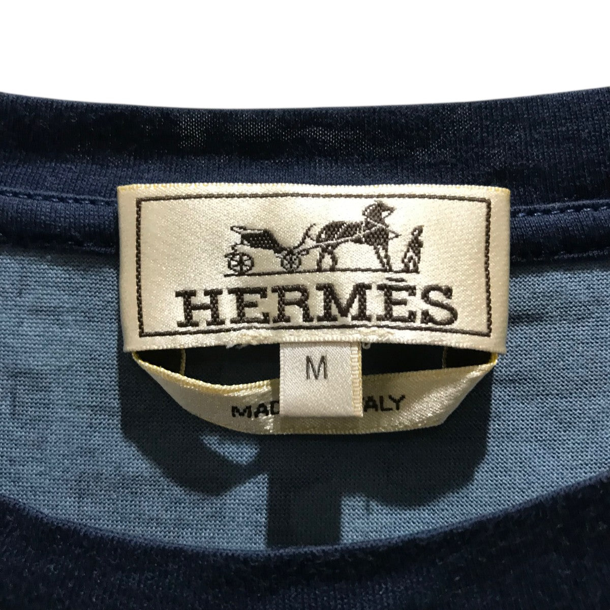 HERMES(エルメス) 総柄Tシャツ02-5774 02-5774 ネイビー サイズ M