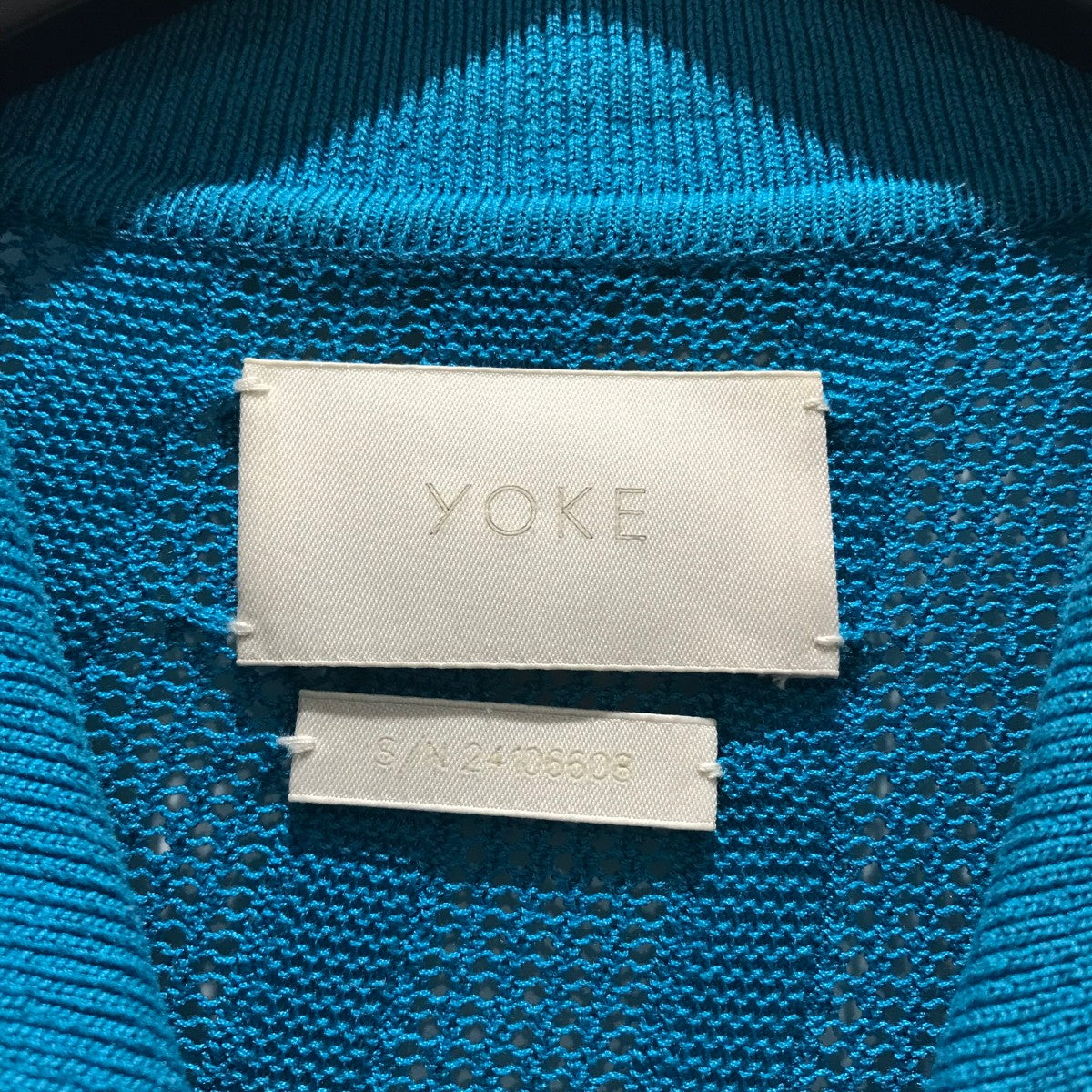 YOKE(ヨーク) 【24SSCOTTON MESH STRIPE ZIP-UP CARDIGAN】ジップ