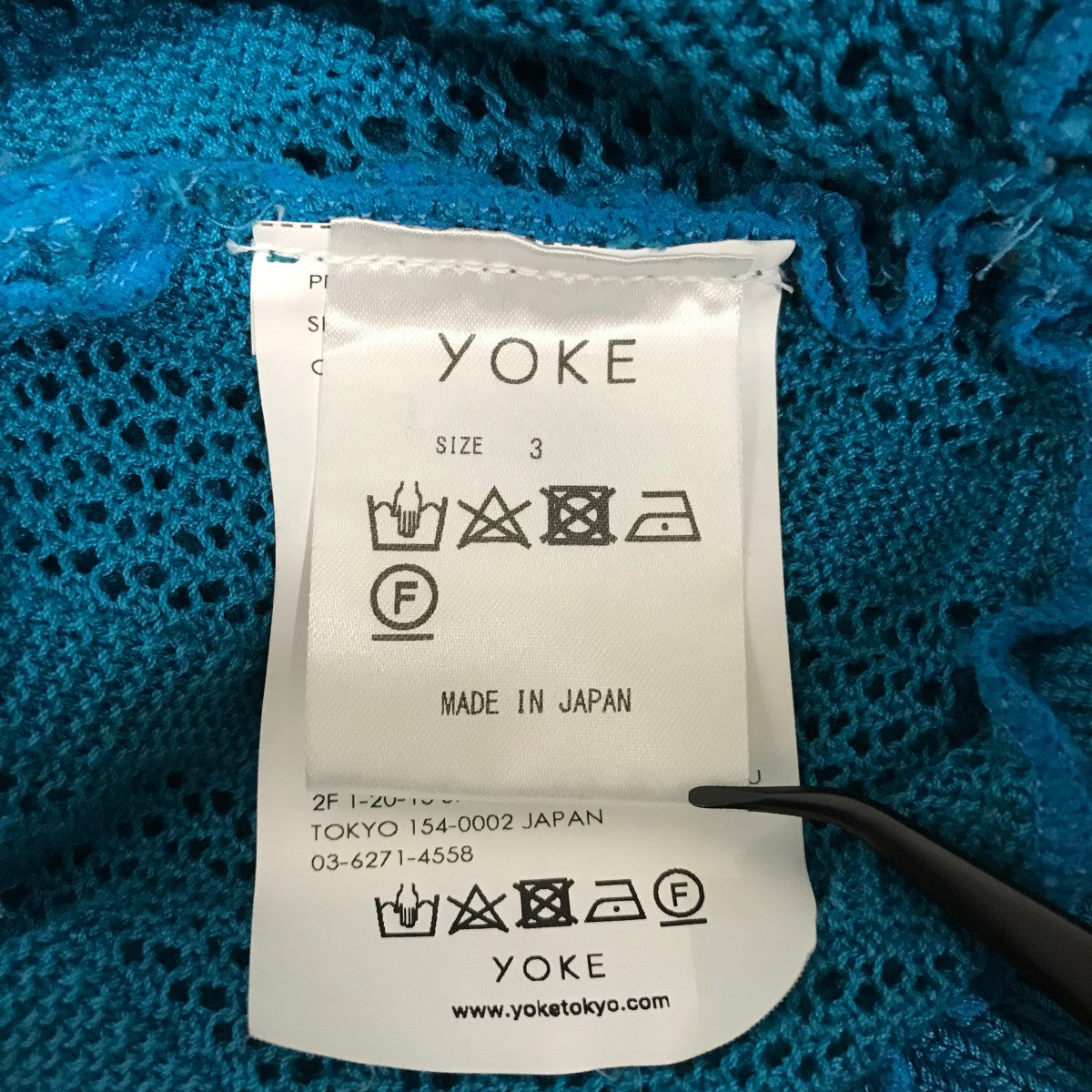 YOKE(ヨーク) 【24SSCOTTON MESH STRIPE ZIP-UP CARDIGAN】ジップ