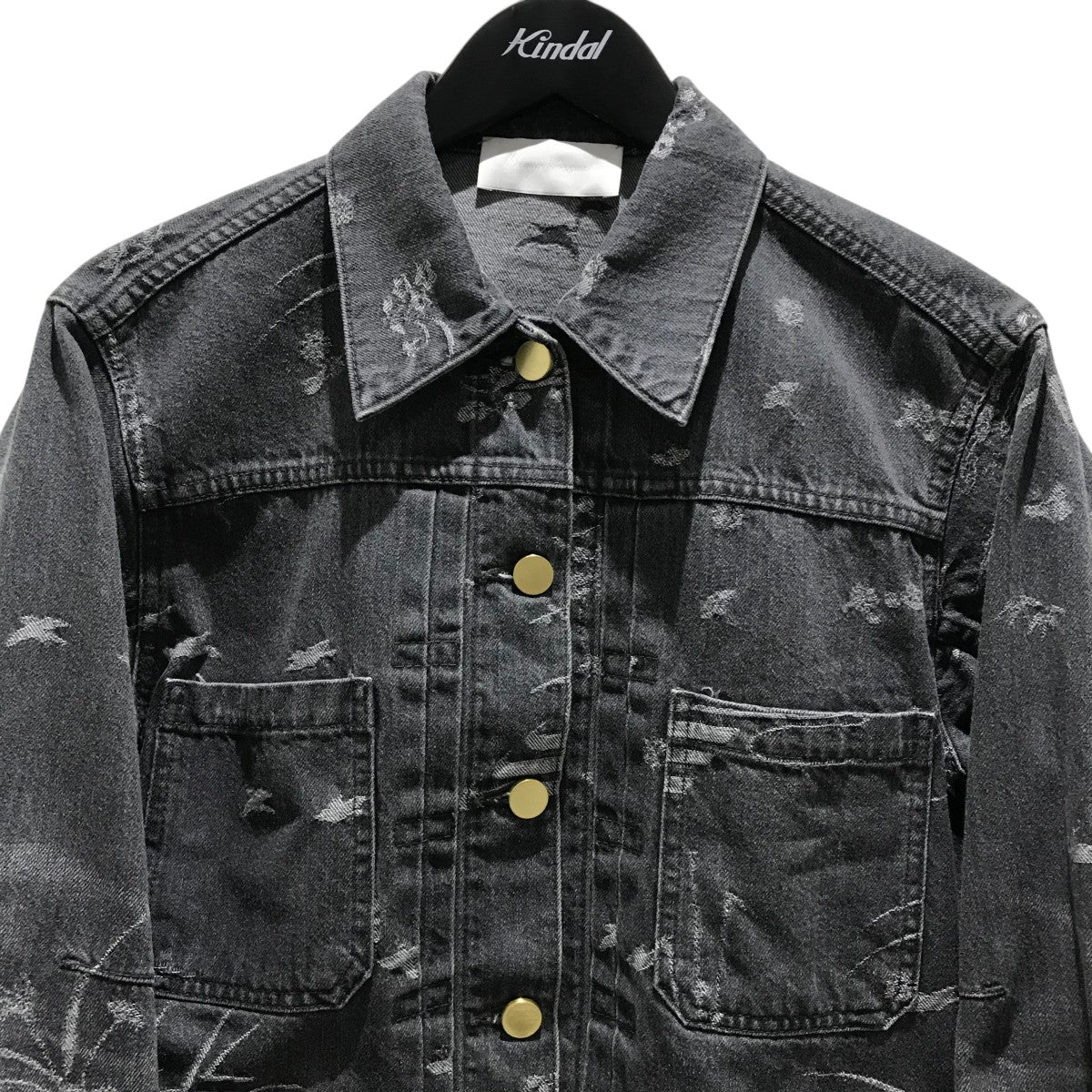 マメクロゴウチ　デニムジャケット　サイズ3 タグ付き　９月末まで。 Cord Embroidery Detail Denim