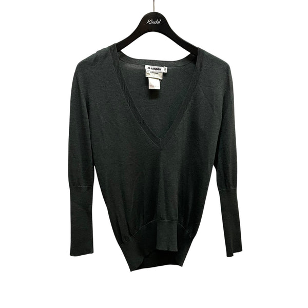 JIL SANDER(ジルサンダー) Vネックニット オリーブ サイズ 34｜【公式