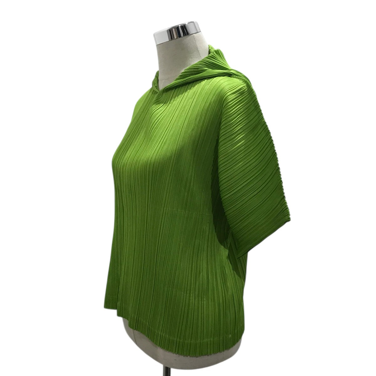 PLEATS PLEASE プリーツトップス サイズ3 PLEATS PLEASE(プリーツプリーズ) フード付きプリーツTシャツ