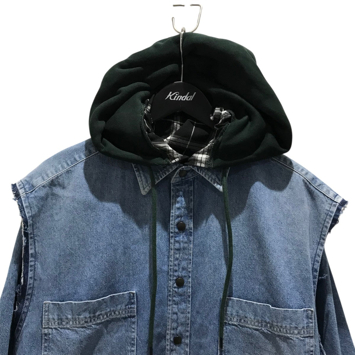 2018SS BALENCIAGA ツインセットデニム×レーヨンシャツ BALENCIAGA】バレンシアガ『ツインセット レイヤード デニム