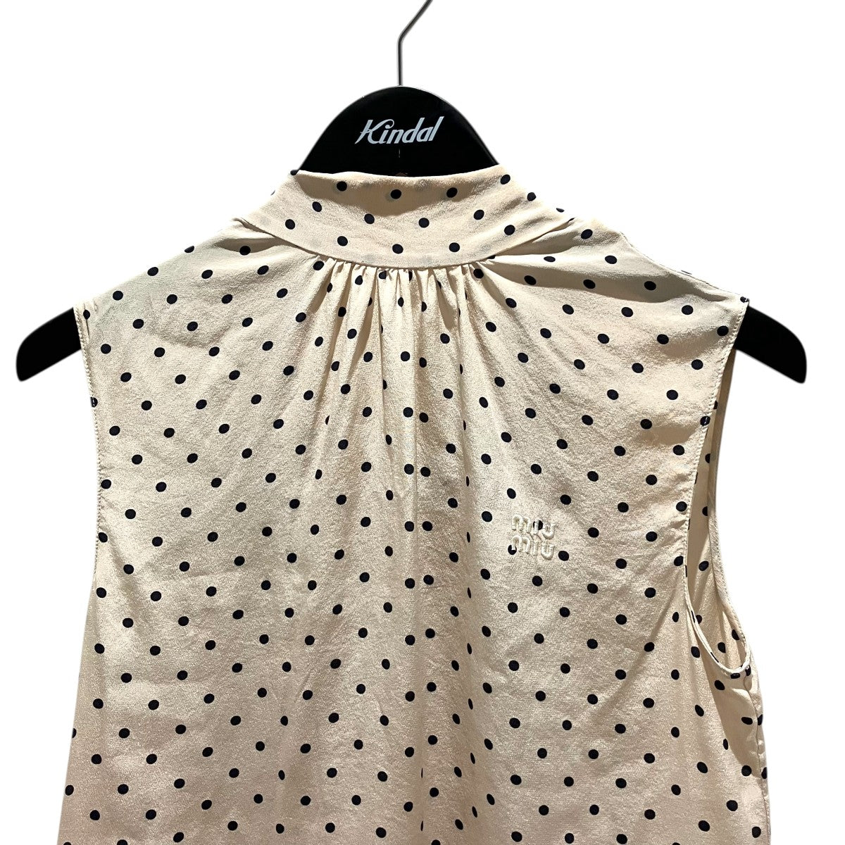 MIU MIU ドットブラウスMT1904 古着・中古-3枚目のアイテム画像
