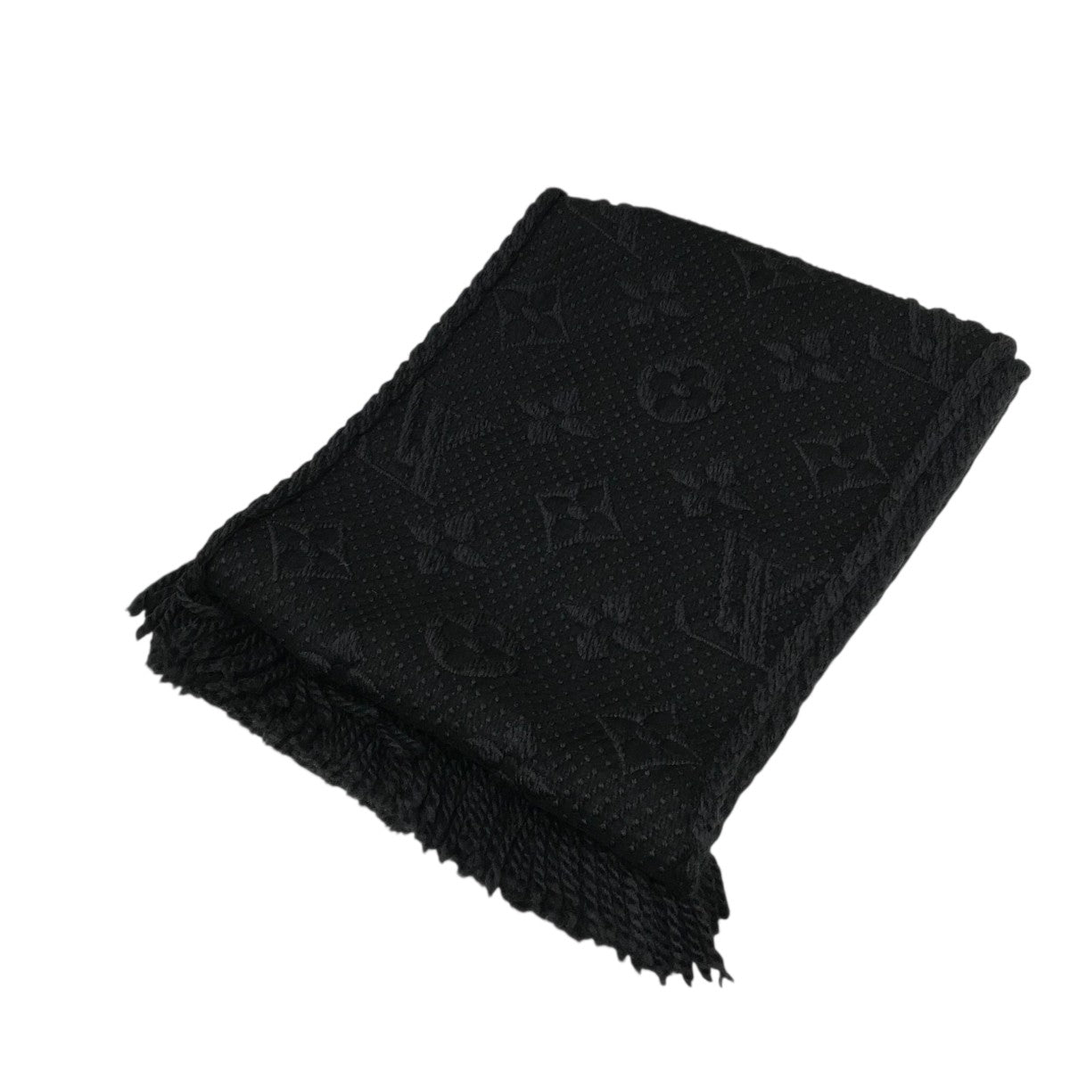 ルイヴィトン マフラー ロゴマニア モノグラム 総柄 ブラック訳有り LOUIS VUITTON - ルイヴィトン マフラー モノグラム エシャルプ