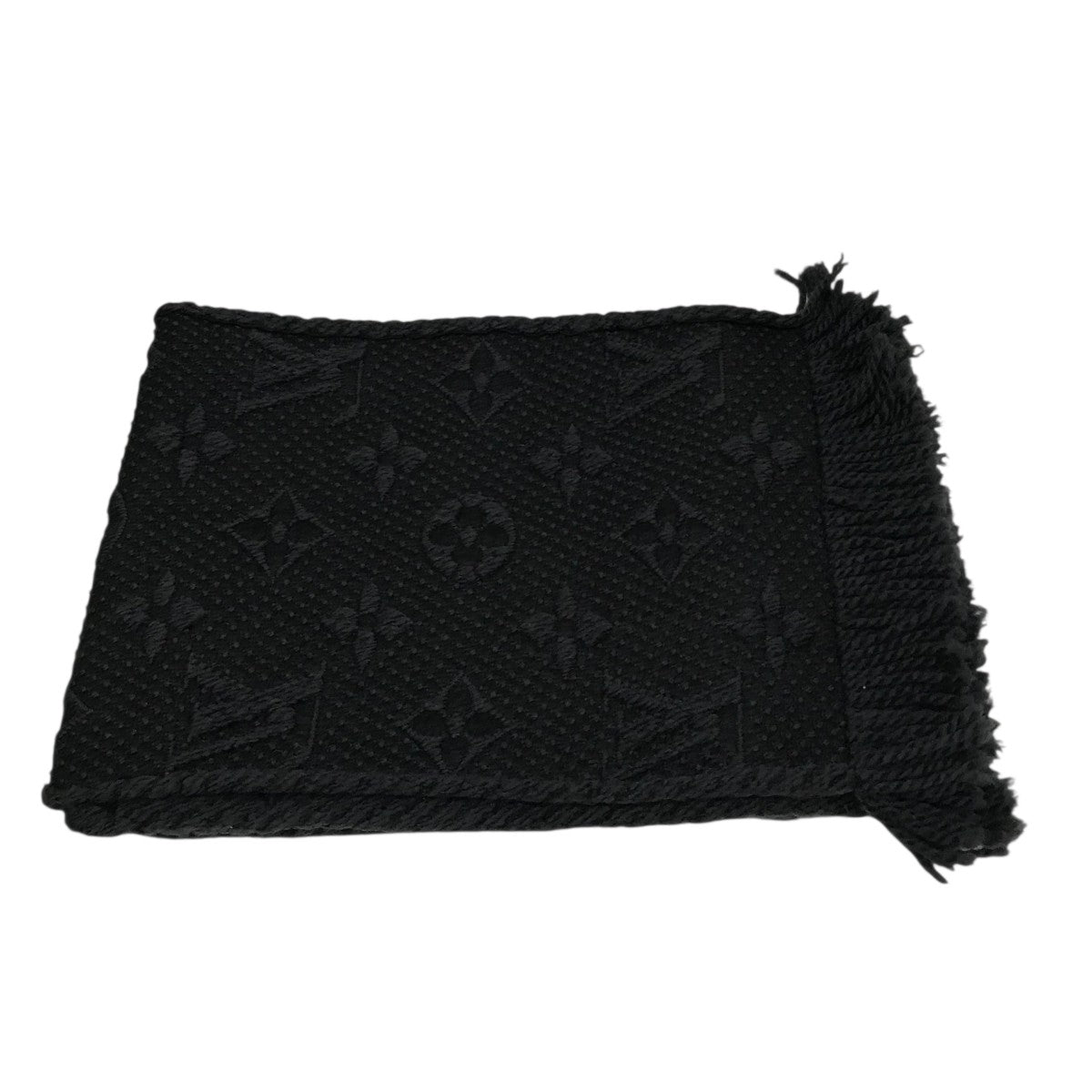 karin LOUIS VUITTON ロゴ入り ブラックマフラー karin様専用 LOUIS VUITTON ロゴ入り ブラックマフラー