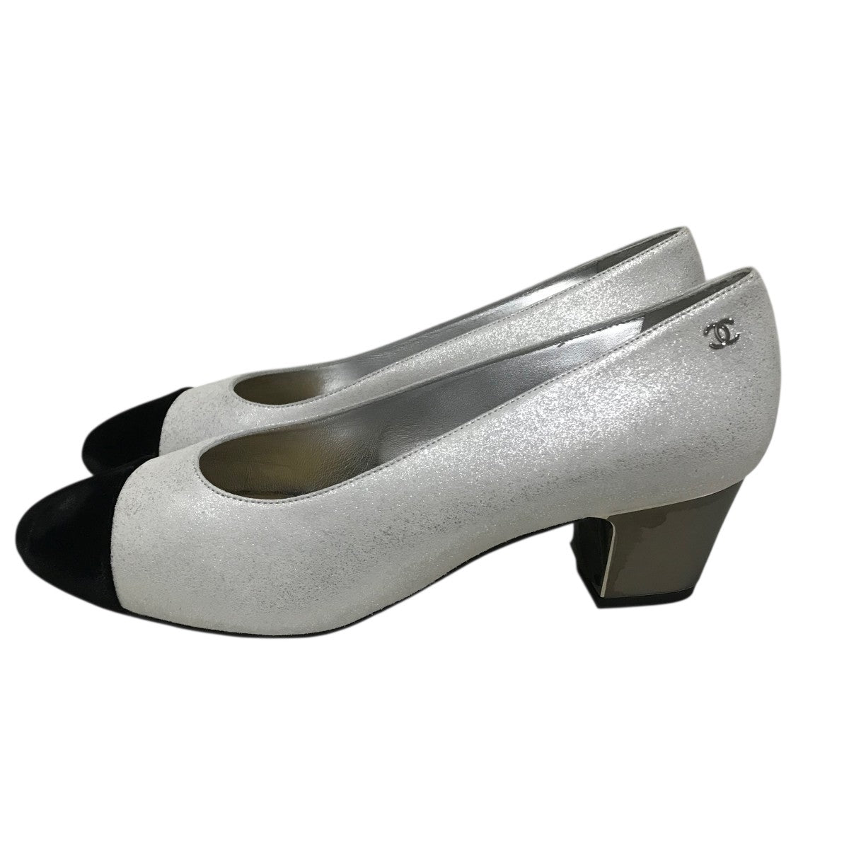 未使用品⭐︎CHANEL スパンコール パンプス ホワイト白 39 楽天市場