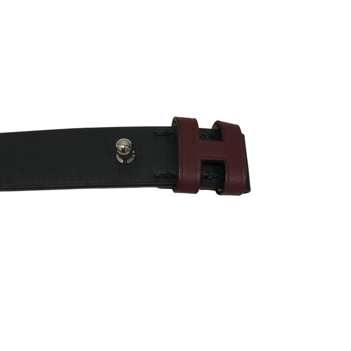 正規品　HERMES エルメス ブラック レザー ブレスレット HERMES(エルメス) レザーブレスレット ブラック｜【公式