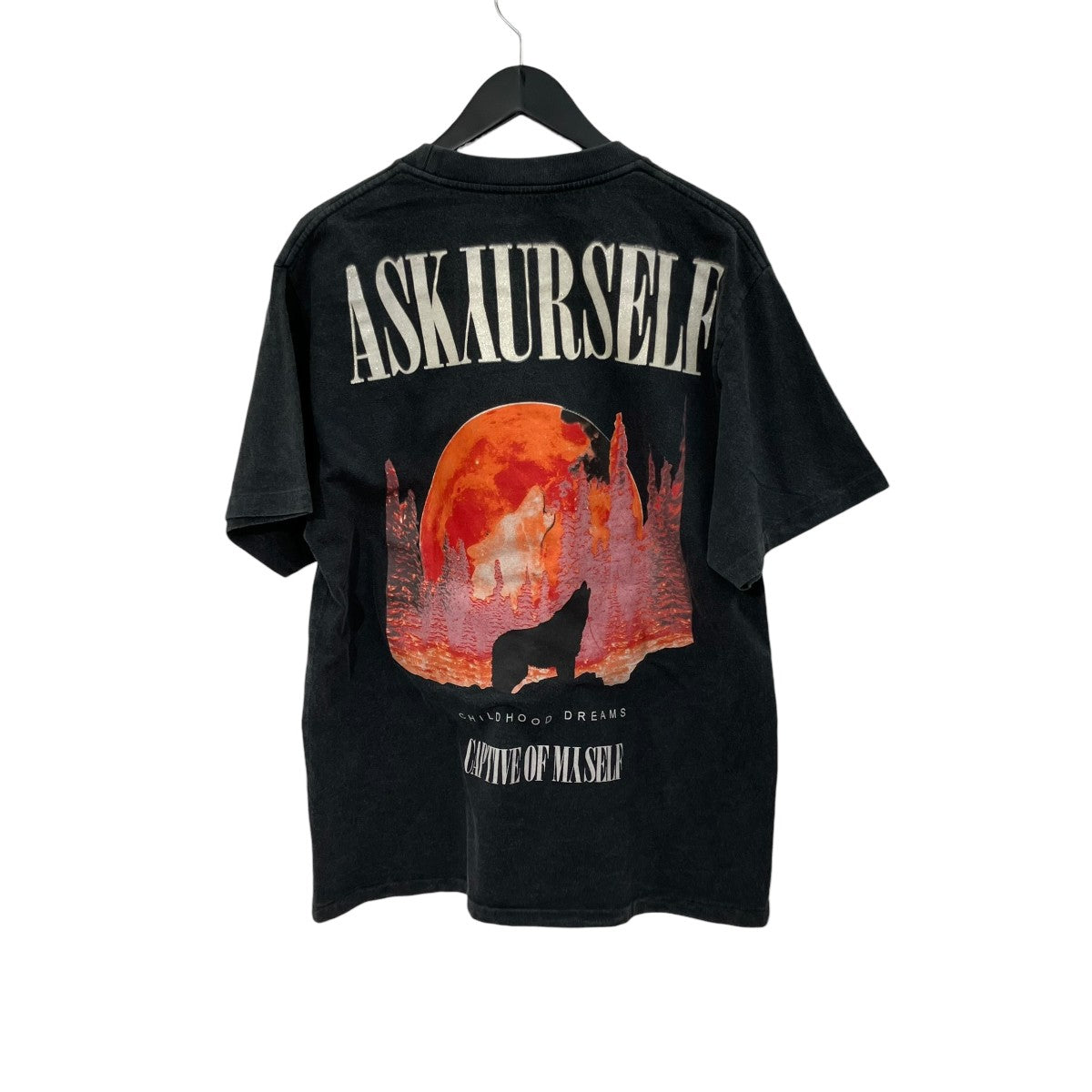 ASKYURSELF プリントTシャツ 古着・中古-2枚目のアイテム画像