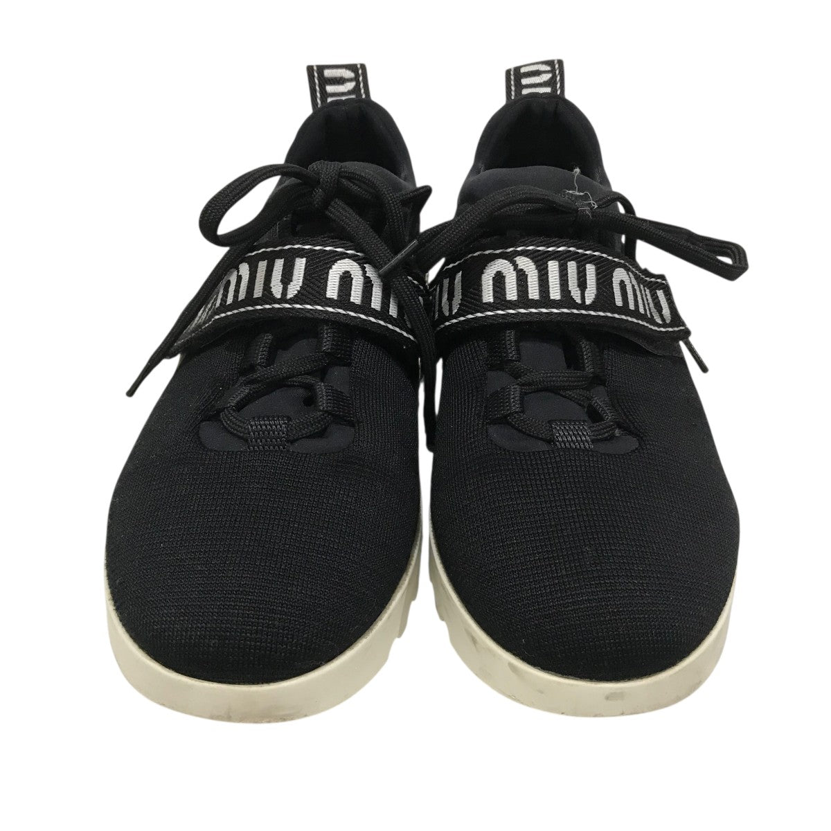 MIU MIU(ミュウミュウ) テープロゴスニーカー ブラック サイズ 36 2/1