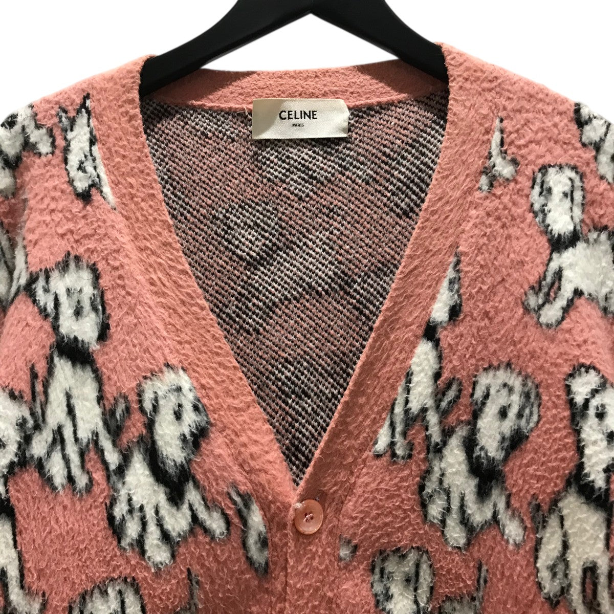 CELINE セリーヌ ニット カーディガン 2A94W531Q S ピンク 楽天市場】【中古】CELINE22SS 総柄ニットカーディガン 2A94W531Q