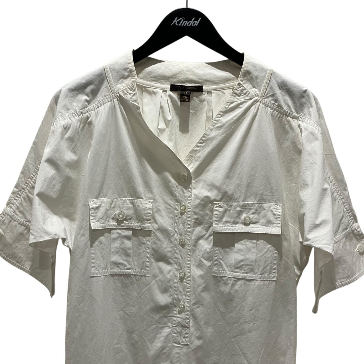 LOUIS VUITTON 【シャツドローイングワンピース】コットンワンピースRW0813WMDR37CE 古着・中古-3枚目のアイテム画像