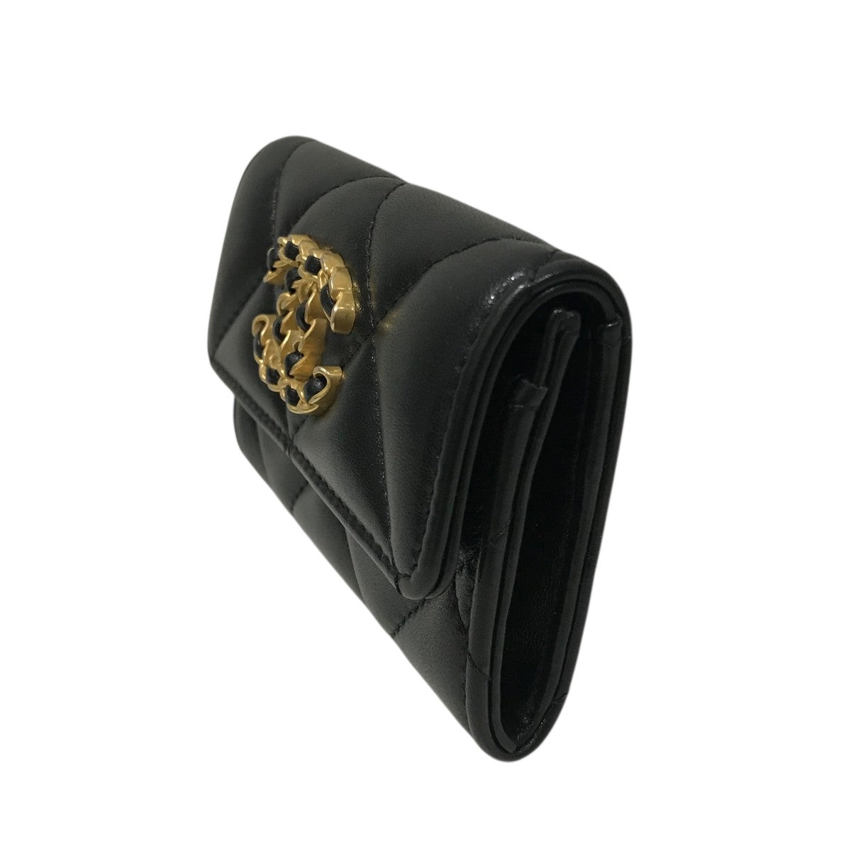 CHANEL ケース ブラック ナイロン CHANEL】希少オールブラック！クラシック ジップカードケース