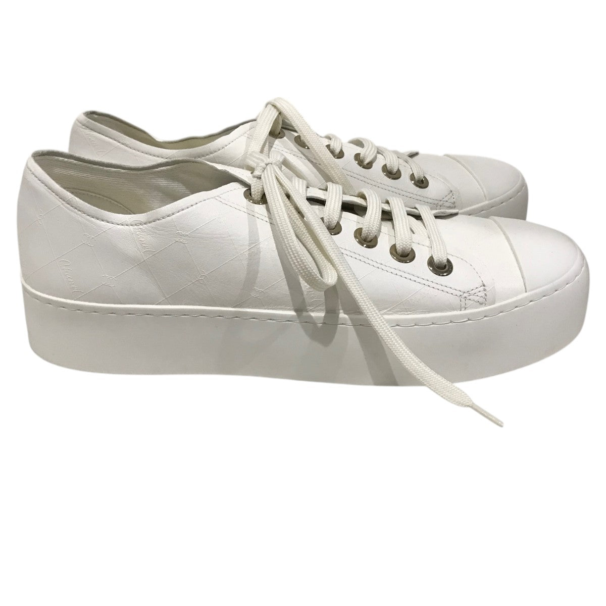 超美品25P◼️CHANEL◼️スニーカー 36 CHANEL(シャネル) 25SSCCロゴスニーカーG46368 G46368 ホワイト