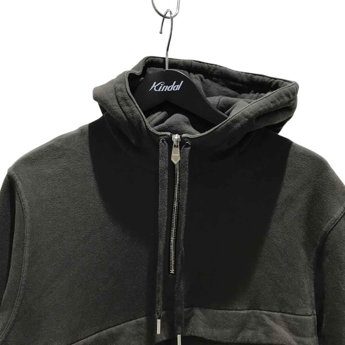 HERMES　ハーフジップパーカー HERMES(エルメス) ハーフジップパーカー カーキ×ブラック サイズ