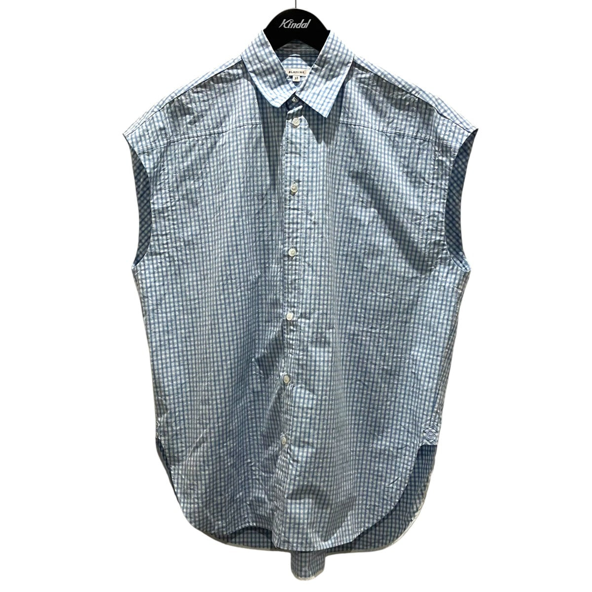 BLAMINK 【コットンギンガムチェックノースリーブシャツ】ノースリーブチェックシャツ7911-230-0166 古着・中古-1枚目のアイテム画像