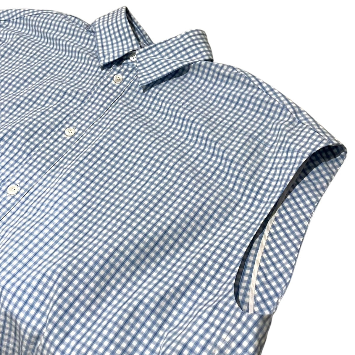 BLAMINK 【コットンギンガムチェックノースリーブシャツ】ノースリーブチェックシャツ7911-230-0166 古着・中古-5枚目のアイテム画像