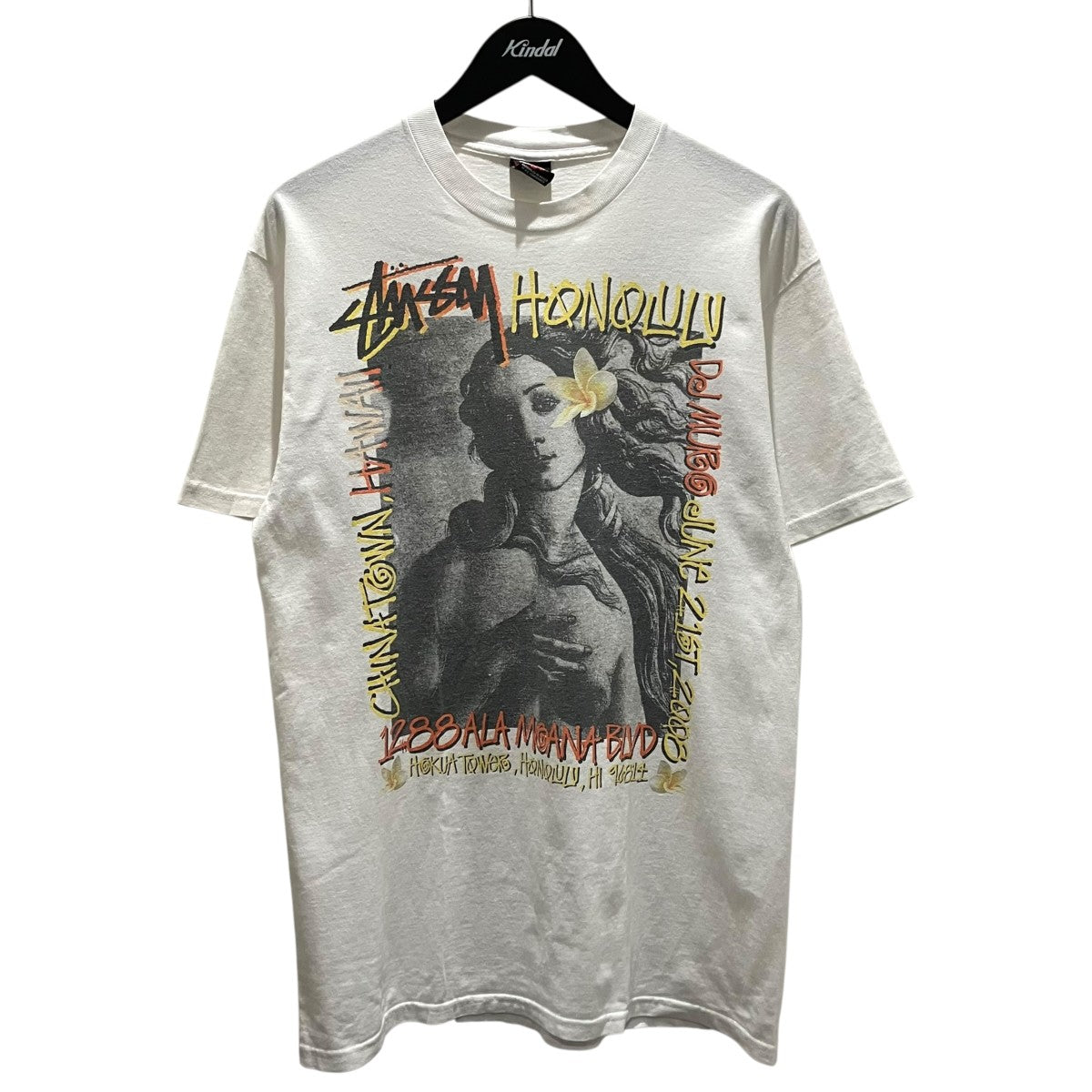 stussy 00'sHONOLULUプリントTシャツ 古着・中古-1枚目のアイテム画像