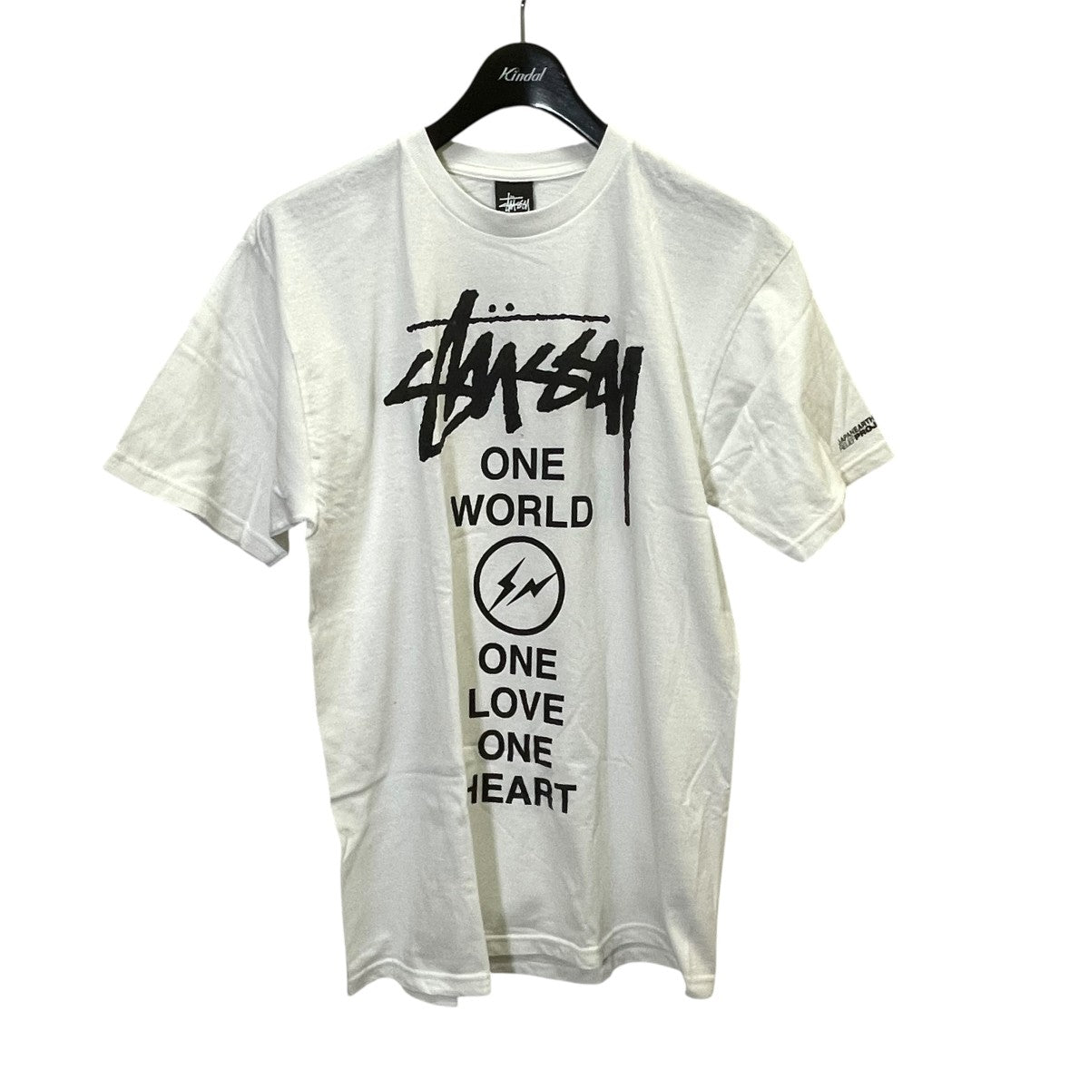 stussy×FRAGMENT DESIGN チャリティプリントTシャツ ホワイト サイズ M