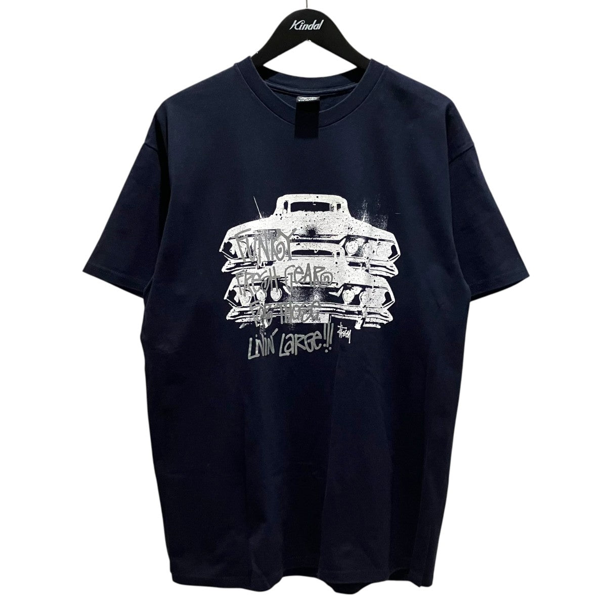 stussy 00'sCARプリントTシャツ 古着・中古-1枚目のアイテム画像