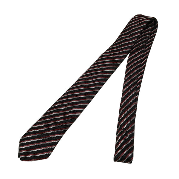 Dior Homme(ディオールオム) レジメンタルナロータイ ブラック×レッド