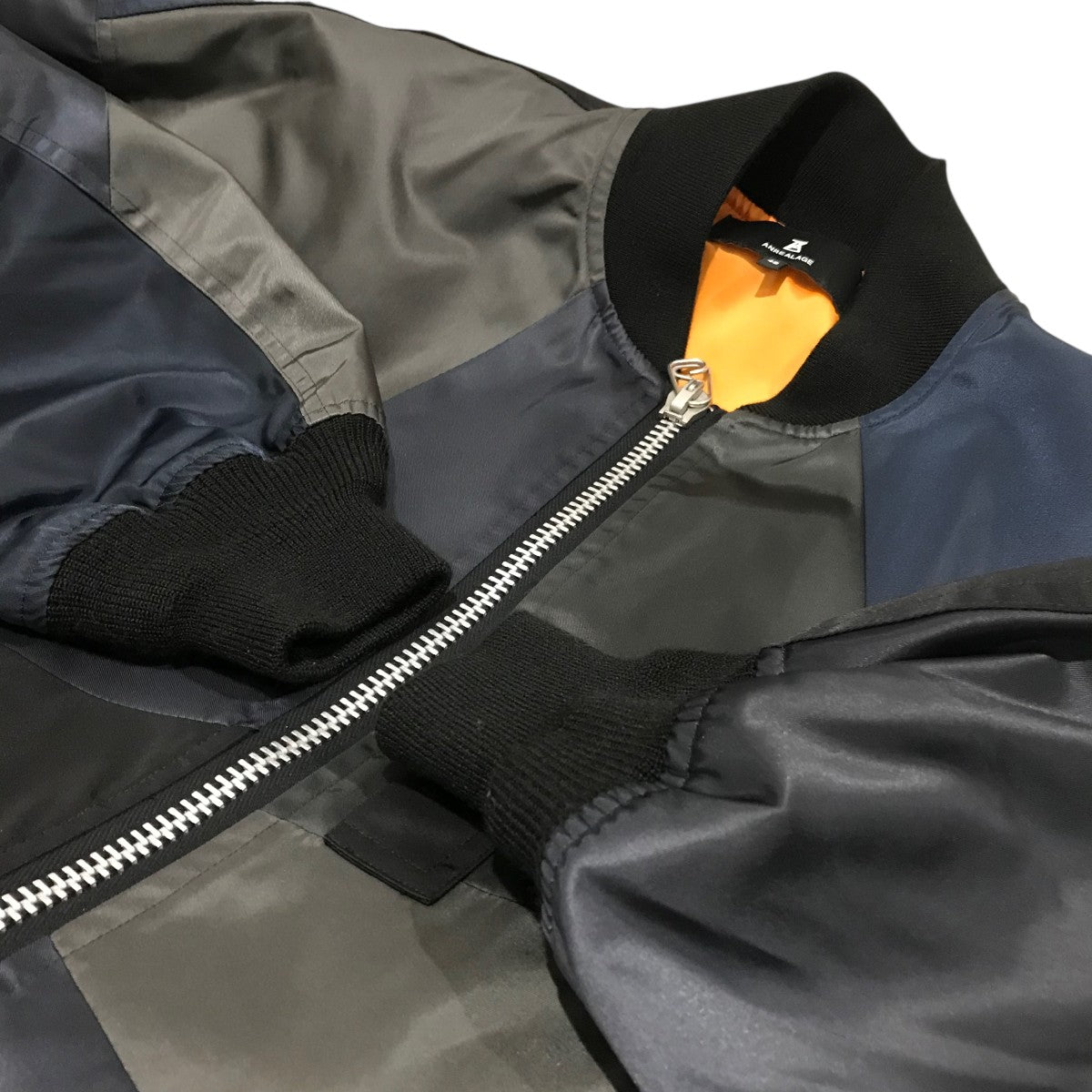 ジャケット・アウター ANREALAGE 24SS PANEL PATCHWORK LONG MA-1 ANREALAGE(アンリアレイジ) PANEL PATCHWORK LONG MA-1ロングMA-1