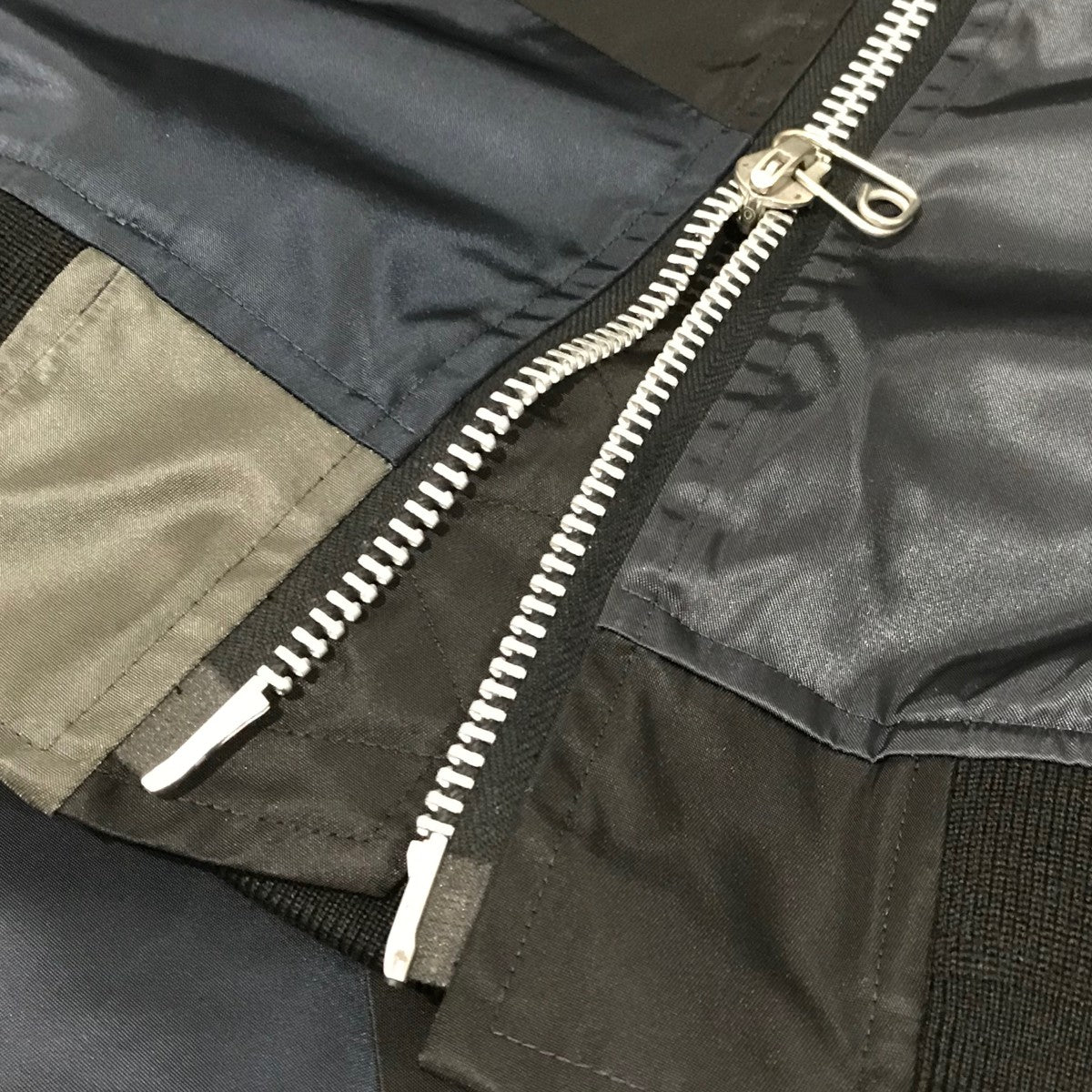 ANREALAGE(アンリアレイジ) PANEL PATCHWORK LONG MA-1ロングMA-1